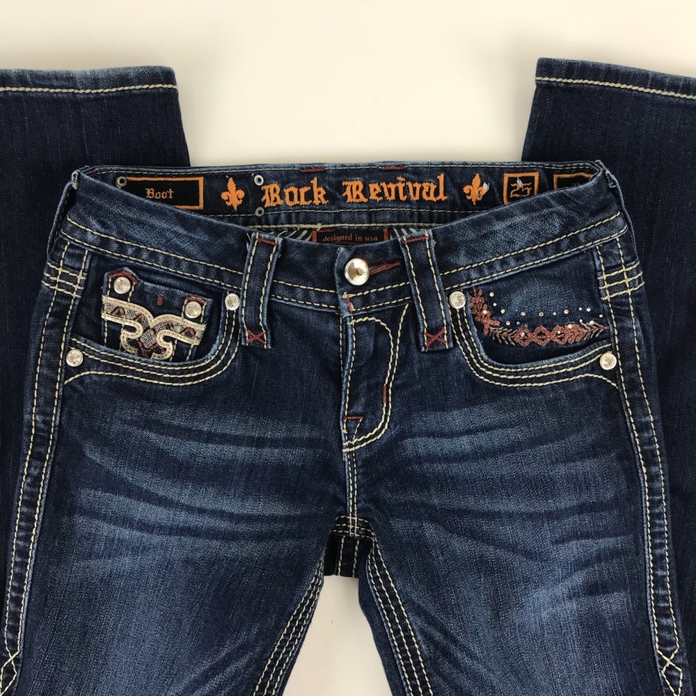 🛑 SOLD Rock Revival Womens Boot Betty Jeans Size - Picture 4 of 8